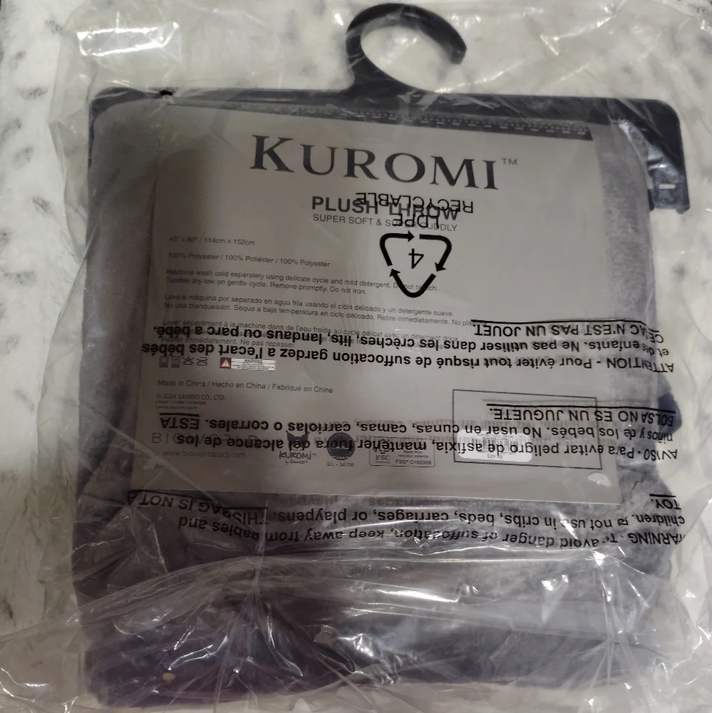 A Kuromi Lolita Throw Blanket